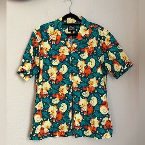 Hisuian Growlithe Pokemon Button Up Hawaiian Shirt Star Salts